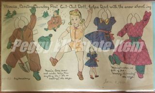 January 11,  1942 Boston Sunday Post Lucy Eleanor Leary Paper Doll 