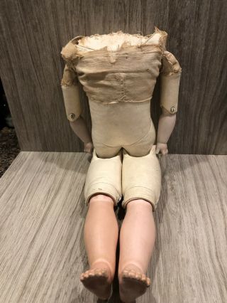 Antique Kestner 19” Jointed Leather Doll Body