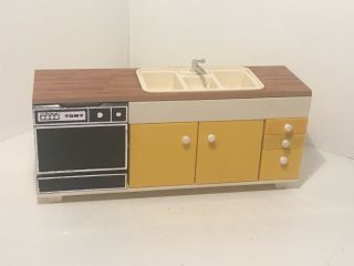 Vintage Tomy Dollhouse Furniture Dishwasher & Sinks 63