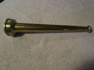 Vintage Solid Brass Fire Hose Nozzle,  American Rubber Mfg.  12 Inch.