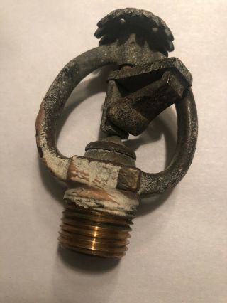 Antique Vintage Brass 1915 Rockwood Fire Sprinkler Head Model D 160 Worchester 2
