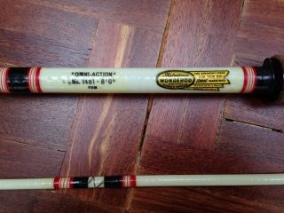 1959 Shakespeare Wonderod Omni Action No 1481 Fishing Rod 8ft6in / 96 Inches 2