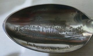 Gorham,  Elberon,  N.  J.  Summer White House Sterling Silver Souvenir Spoon 5 1/2 "