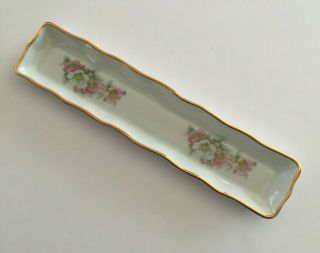 Vintage Porcelain Olive Pen Pin Jewelry Tray Limoges France