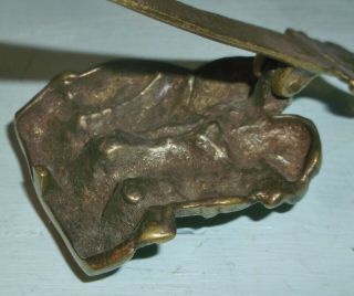 Vintage Solid Brass Spaniels Dogs Door Knocker 4