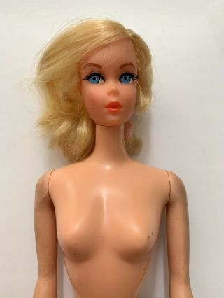 Vintage Barbie Doll Mod Talking Barbie Blonde 1115 Spit Curl Exc