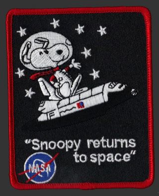 Snoopy - Returns To Space - Nasa - 4 " Space Shuttle Patch -