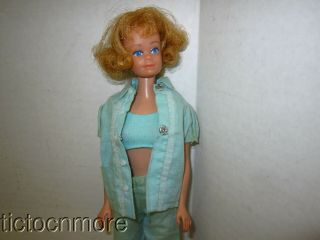 Vintage Barbie Friend Midge Doll Blonde,  Fashion Pak Blue Pajama Set