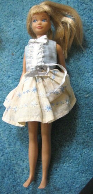 1963 Mattel Barbie Skipper Doll 5 Japan 2 Dresses Happy Birthday,  Red White