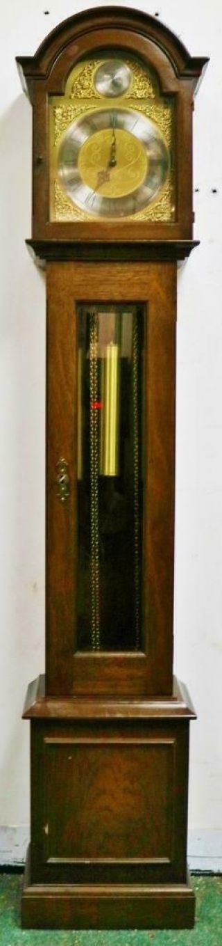 Vintage Fhs Weight Driven Musical Westminster Chime Longcase Grandmother Clock