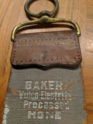 Antique Baker Vulco - Electrite Barbers Leather Strop Strap Pomona California
