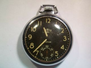 Antique Art Deco Ingraham Tower Pocket Watch,  Made Usa,  Vintage Antique Runs