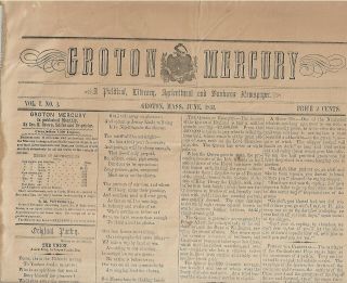Menagerie At The Boston Museum With 9 Illustrations Adv.  In An 1851 Newspaper