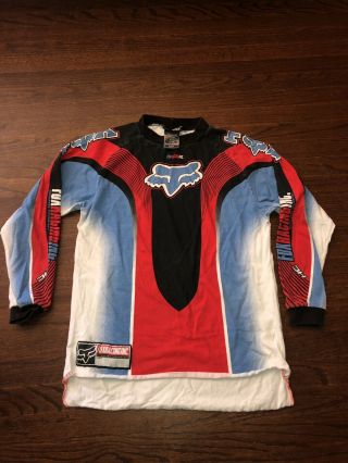 Vintage Fox Racing Motocross Moto X Jersey Bmx Xl Image T Shirt Long Sleeve