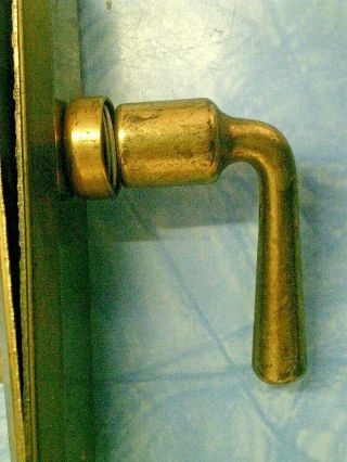 Antique Vintage Salaved Brass or Bronze Closet / Cabinet Door Knob W/ Plates 4