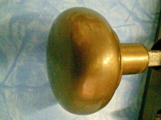 Antique Vintage Salaved Brass or Bronze Closet / Cabinet Door Knob W/ Plates 5