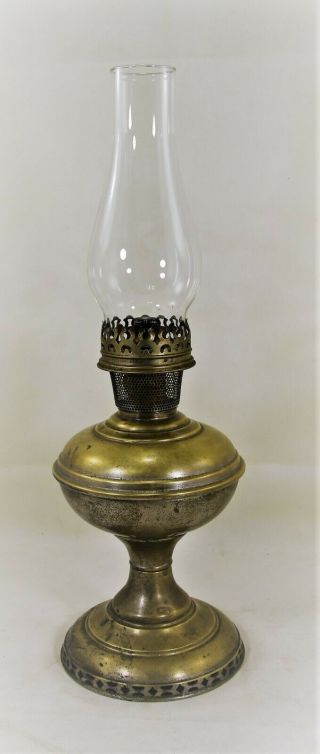 ANTIQUE ALADDIN BRASS No 6 KEROSENE OIL LAMP 6