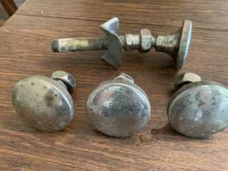 4 Antique Vintage Chrome And Brass Shower Heads