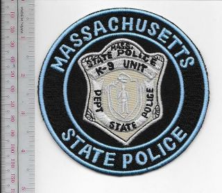 K - 9 Police Massachusetts State Police Department Canine Unit Officer & Dog Team