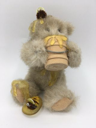Small Vintage Bear Thought To Be A Orzek Honey Bee Bear With Honey Pot And Bees