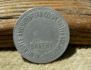 Ca 1900s Antique Newcastle,  South Wales,  Australia Bakery 1 Loaf Bread Token