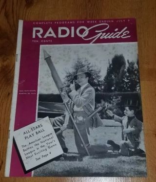 Radio Guide July 9 1938 Charlie Mccarthy Cover Vintage Rare