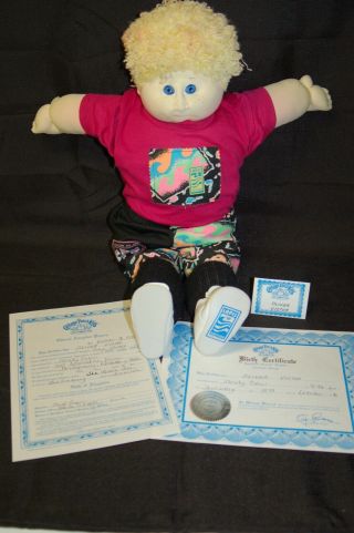 Vintage 1989 Cabbage Patch Doll with papers - Oliver Victor KPS1099 / 2000 6