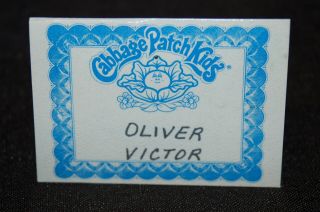 Vintage 1989 Cabbage Patch Doll with papers - Oliver Victor KPS1099 / 2000 8