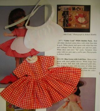 Vintage 8 Betsy Mccall 9301 Red Gingham Check Dress And White Apron Only Read