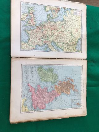 Scarborough’s Standard Atlas Of The World 1910 Antique Book 6