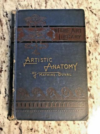 1886 Antique Art Book " Artistic Anatomy "