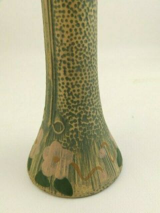 Antique/Arts & Crafts 1920 ' s Weller Pottery Luxor Matte Green Hand Painted Vase 2