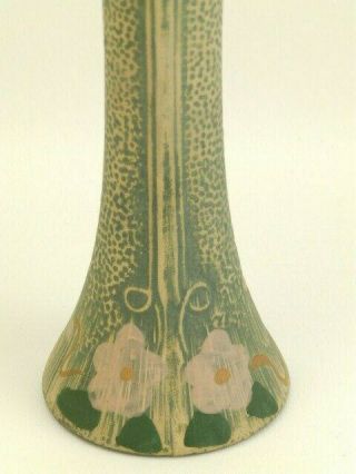 Antique/Arts & Crafts 1920 ' s Weller Pottery Luxor Matte Green Hand Painted Vase 3