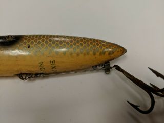 Vintage Heddon Basser DELUXE Glass Eyed Fishing Lure Antique Tackle Salmon 3