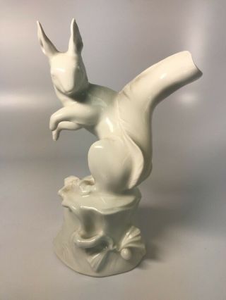 German Meissen Porcelain Blanc De Chine White Squirrel Figurine