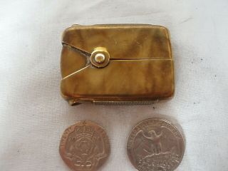 Squeeze Open Novelty Vesta Case Brass England Circa 1910