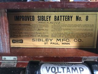 Voltamp Battery No 8 Medical Quackery Device Sibley Minnesota 1899 1901 Patent 2