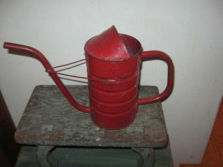 Unusual Old Watering Can Form,  Detail,  Paint Aafa Nr