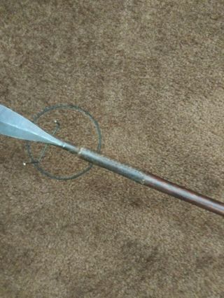 Fine Pacific Islands Iron Spear Lance c.  1850.  Philippines.  5 ' in length. 2