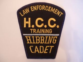 Hibbing College Cadet Police Obsolete Cloth Shoulder Patch Minnesota Usa