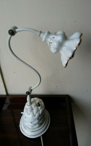 Rare Antique Circa 1910 French White Ladies Boudoir Lamp