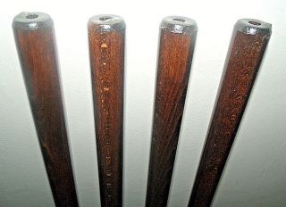 Dark Brown Shaft For Walking Stick Making Beech Wood Parts Accessories Canes X 1