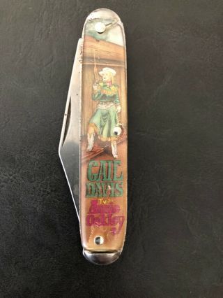 1970s Novelty Knife Co Usa Gail Davis Tvs Annie Oakley Pocket Knife