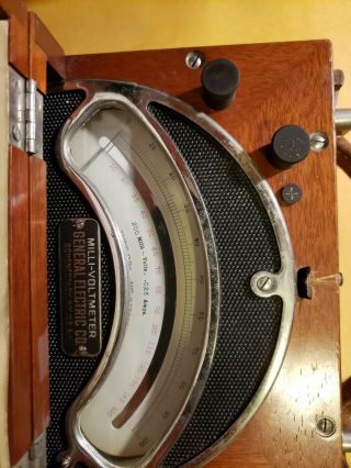 Vintage GENERAL ELECTRIC Milli - Voltmeter Type DP2 No.  375900 Made in 1915 2