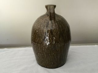 1 gallon Catawba Alkaline Glazed Stoneware Jug Atrributed to Nelson Bass 4