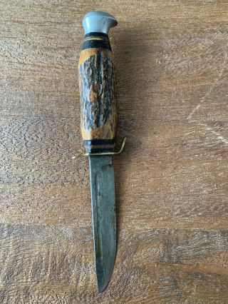 Vintage Anton Wingen Jr Solingen Germany Othello Stag Handle Hunting Knife 3