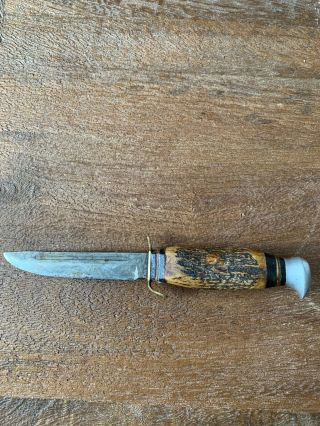 Vintage Anton Wingen Jr Solingen Germany Othello Stag Handle Hunting Knife 4