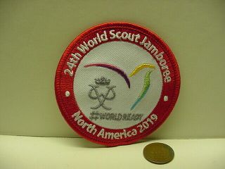 24th World Scout Jamboree Wsj 2019 Patch Bsa Worldready World Ready Red