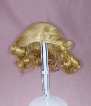 Antique Doll Blonde Human Hair Wig C1920