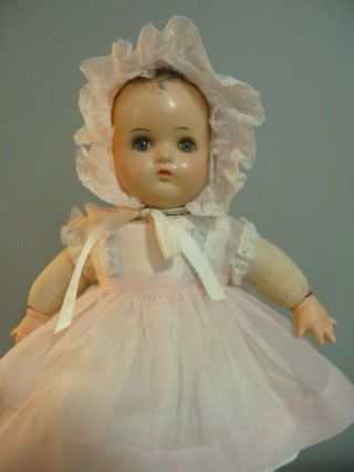 Antique Vintage Madame Alexander Baby Doll Composition Cloth Clothesl